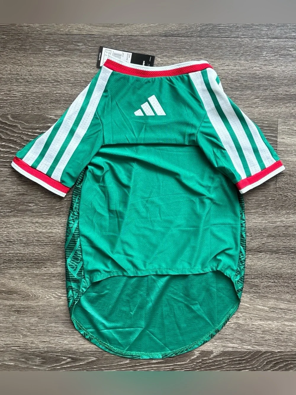 adidas Green Mexico Dog Soccer Jersey with Red & White Trim